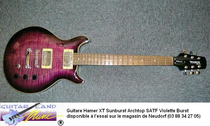 Guitare Hamer XT Sunburst Archtop SATF Violet Sunburst